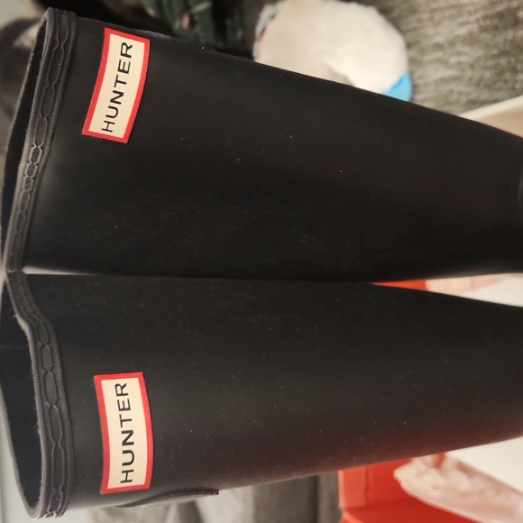 HUNTER Black Matte Original Tall Rain Boots Women’s Size 9 - Picture 4 of 9